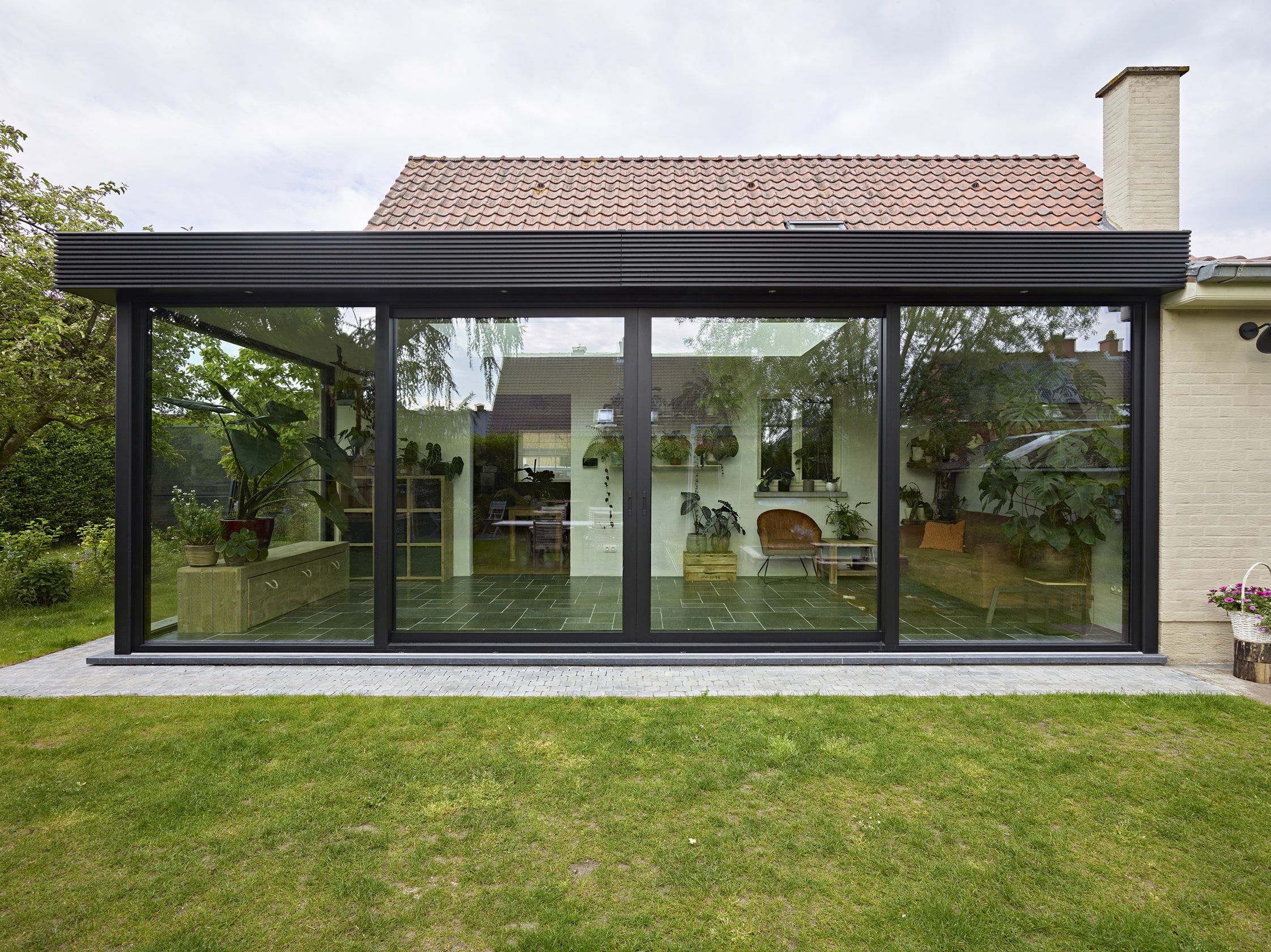 Moderne veranda met plat dak Decoranda